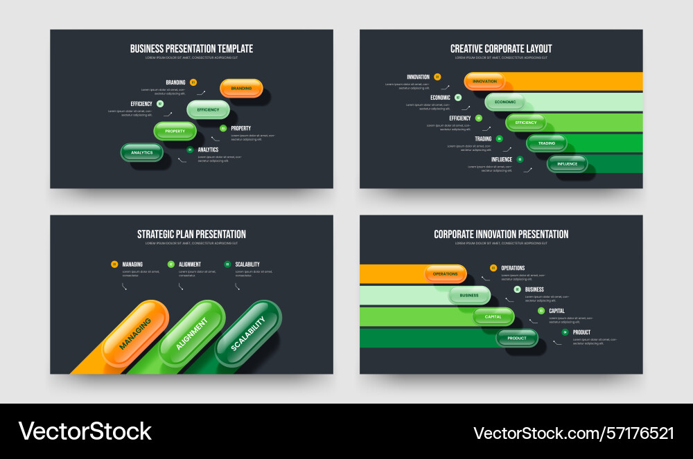 Modern overview four five three option Modern overview four five three option Vector Image