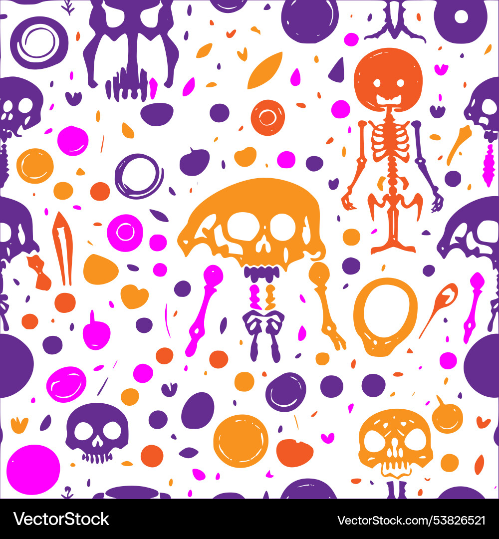 Skeleton abstract pattern seamless Skeleton abstract pattern seamless vector image