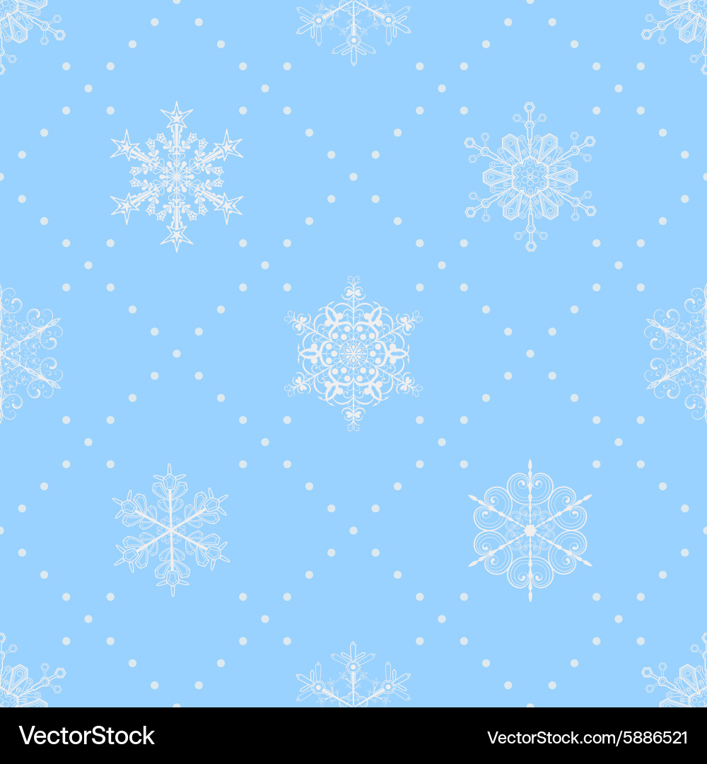 Winter Snowflake Pattern vector image