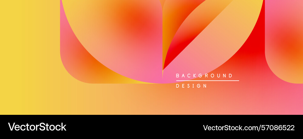 Abstract gradient design overlapping shapes Vector Image