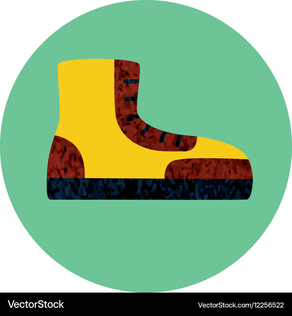 Boot fat icon with textured elements Vector Image