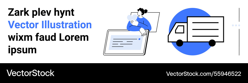 Delivery management with mobile app and efficient Vector Image