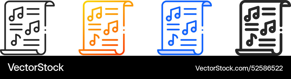Files and folders iconthin linear gradient blue Files and folders iconthin linear gradient blue vector image