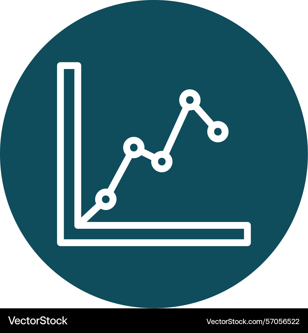 Graph line circle style icon design vector image