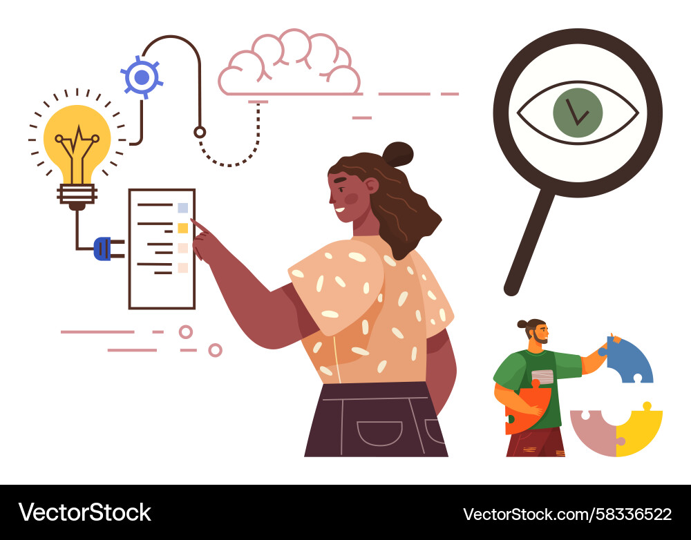 Idea Generation & Task Management Vector Image