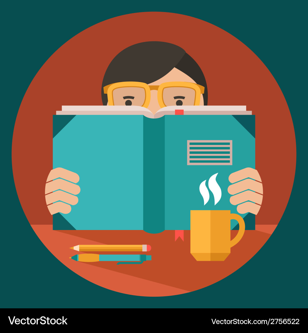 Man reading book Vector Image