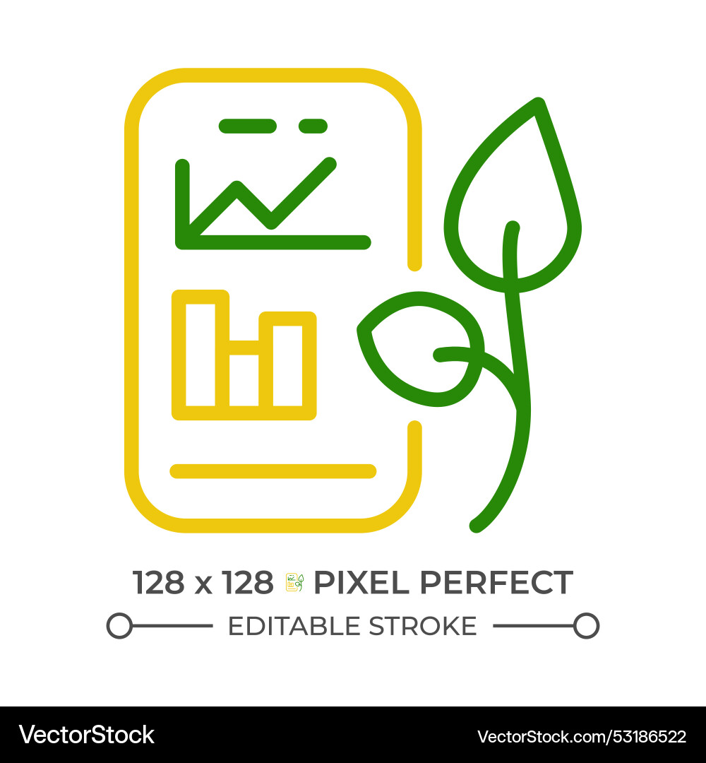 Smart soil monitoring two color line icon Smart soil monitoring two color line icon vector image
