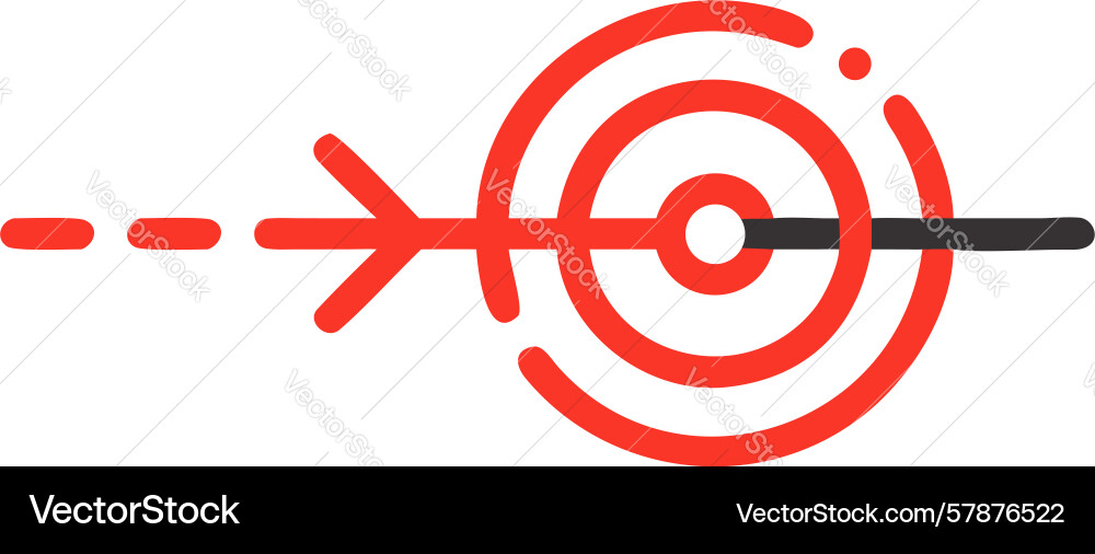 Target with dashed arrow indicating potential Vector Image