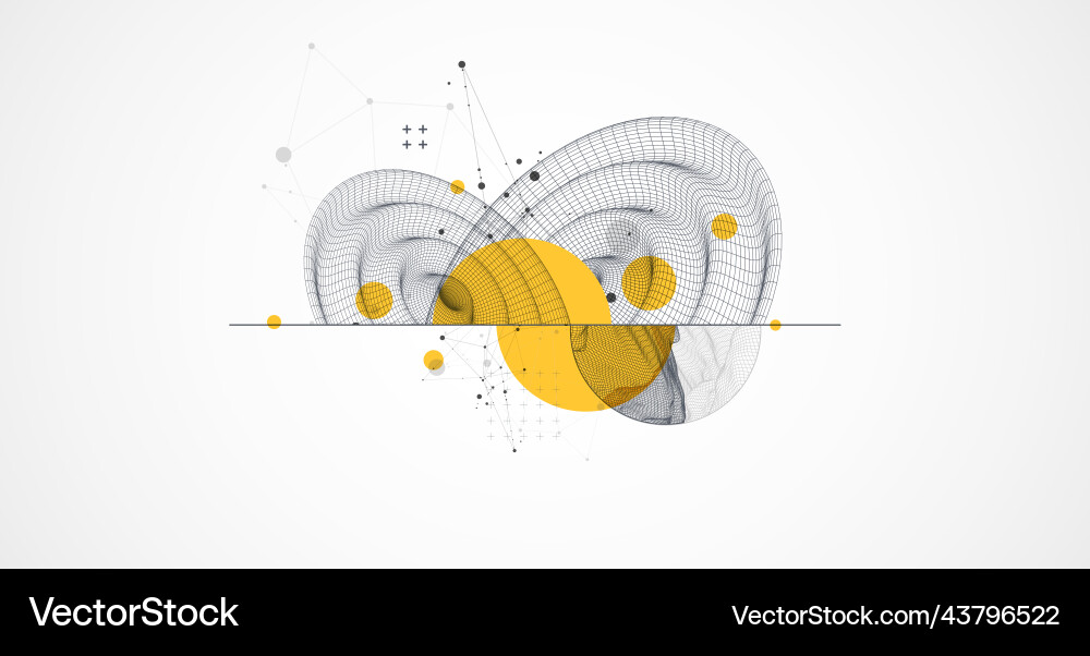 Template for science and technology presentation vector image