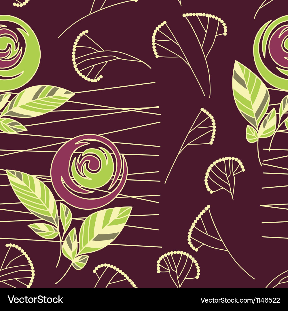 Vintage Rose Seamless Pattern Royalty Free Vector Image