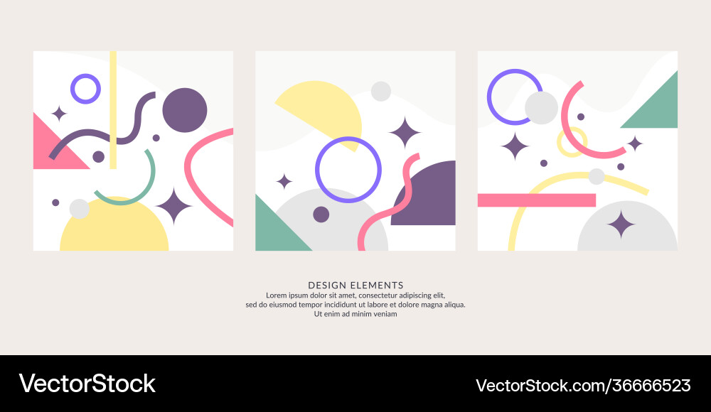 Abstract elements in retro style a template Vector Image
