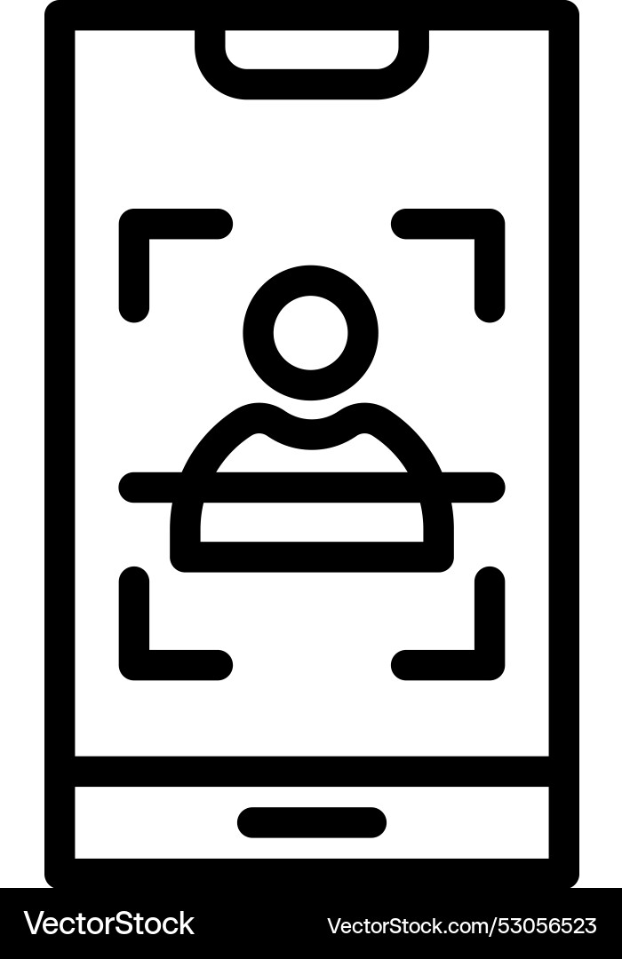 Face scan icon design vector image