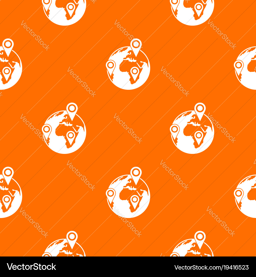 Globe of network pattern seamless Vector Image