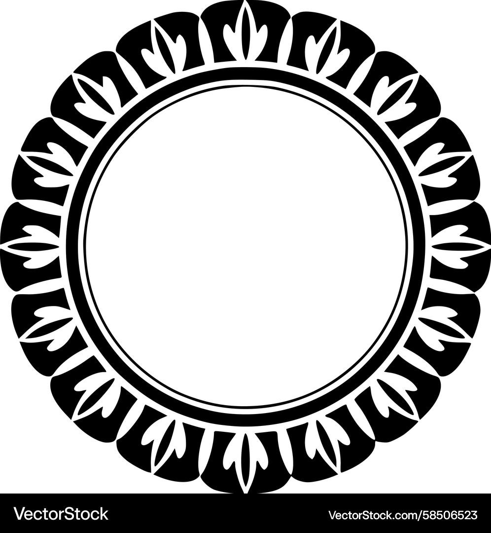 Intricate Circular Border Pattern Vector Image