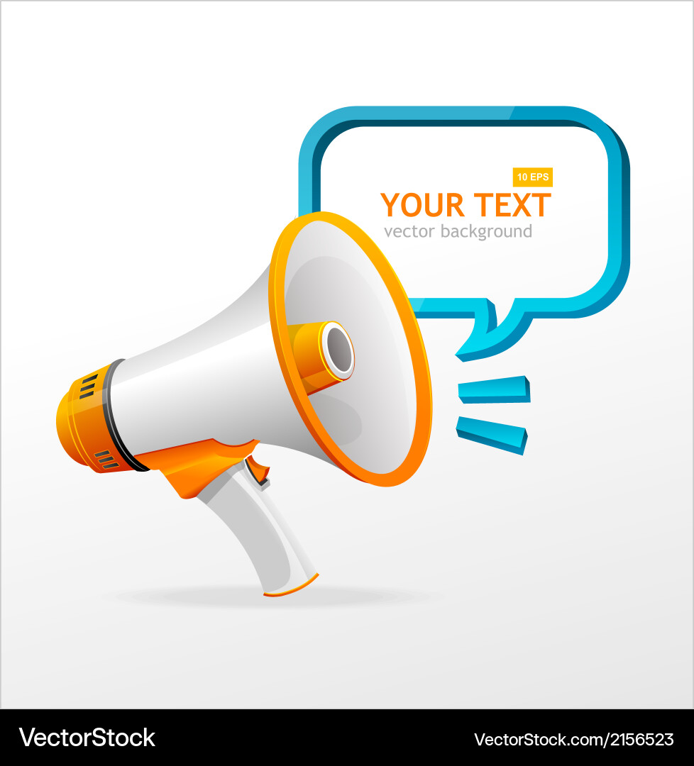 Megaphone speech templates for text vector image