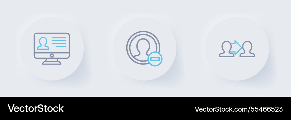 Set line project team base create account screen vector image