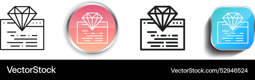 Coding icon thin linear regular and button style Coding icon thin linear regular and button style vector image
