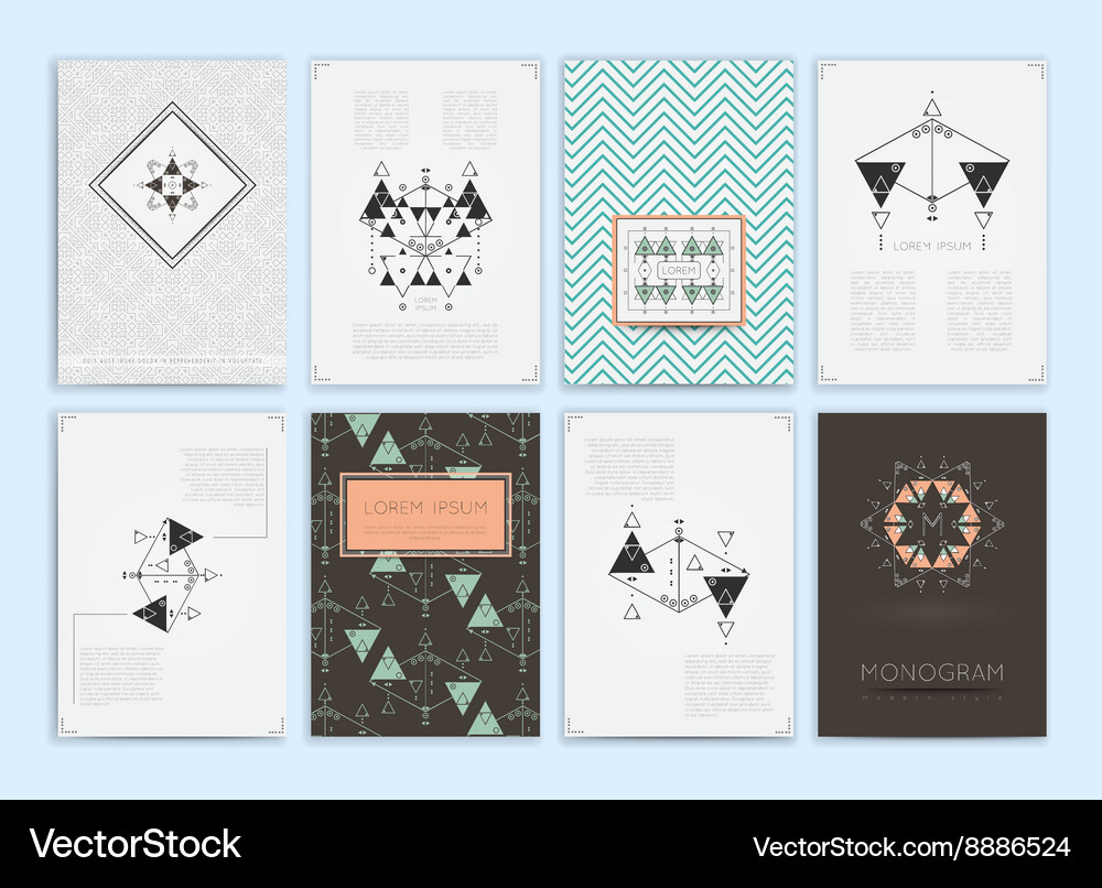 Modern Geometric Templates Vector Image