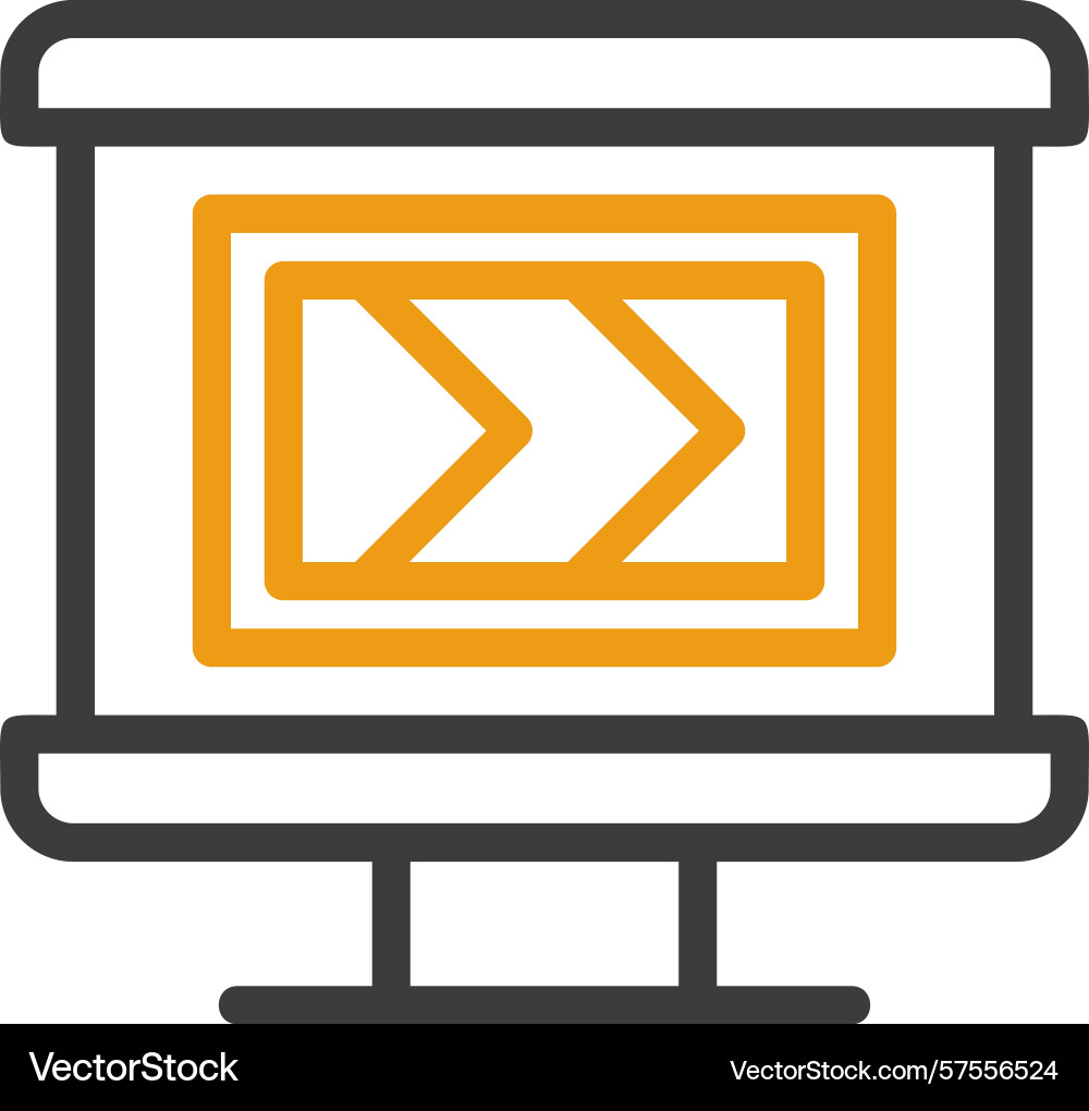 Slide transition two color icon Vector Image