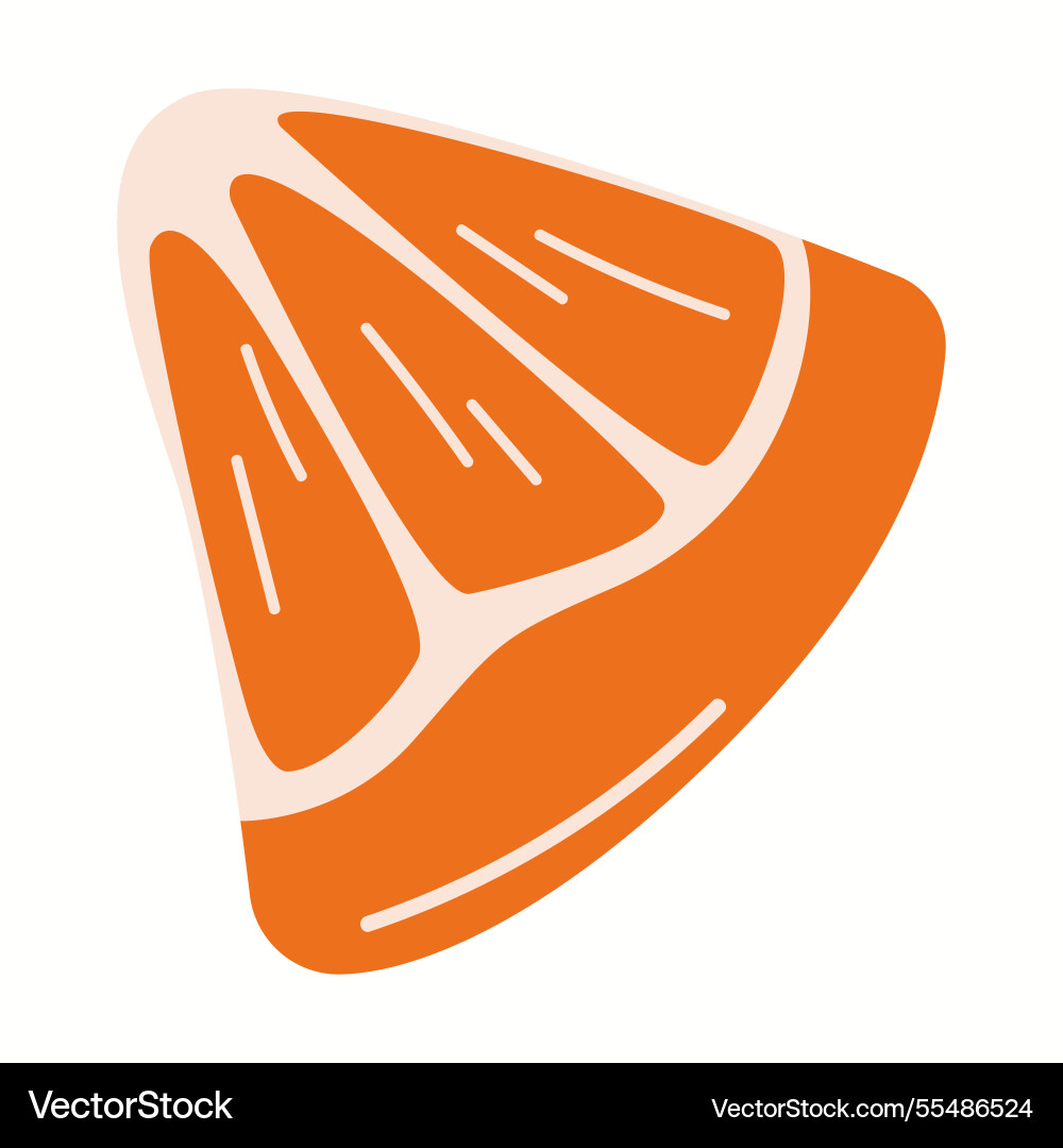 Triangular orange segment vector image