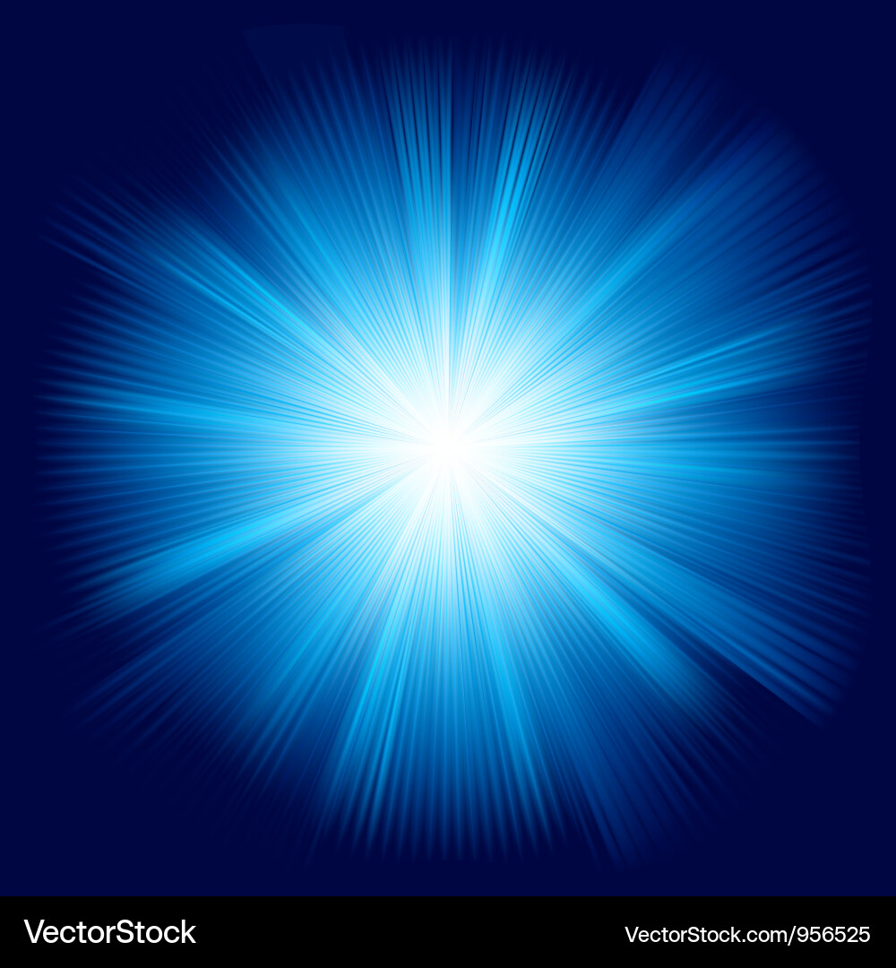 Abstrakt Blauer Burst Shine Vektorbild