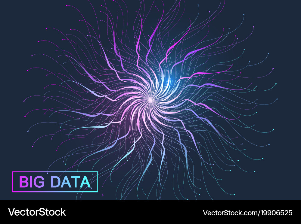 Big data complex graphic abstract background Vector Image
