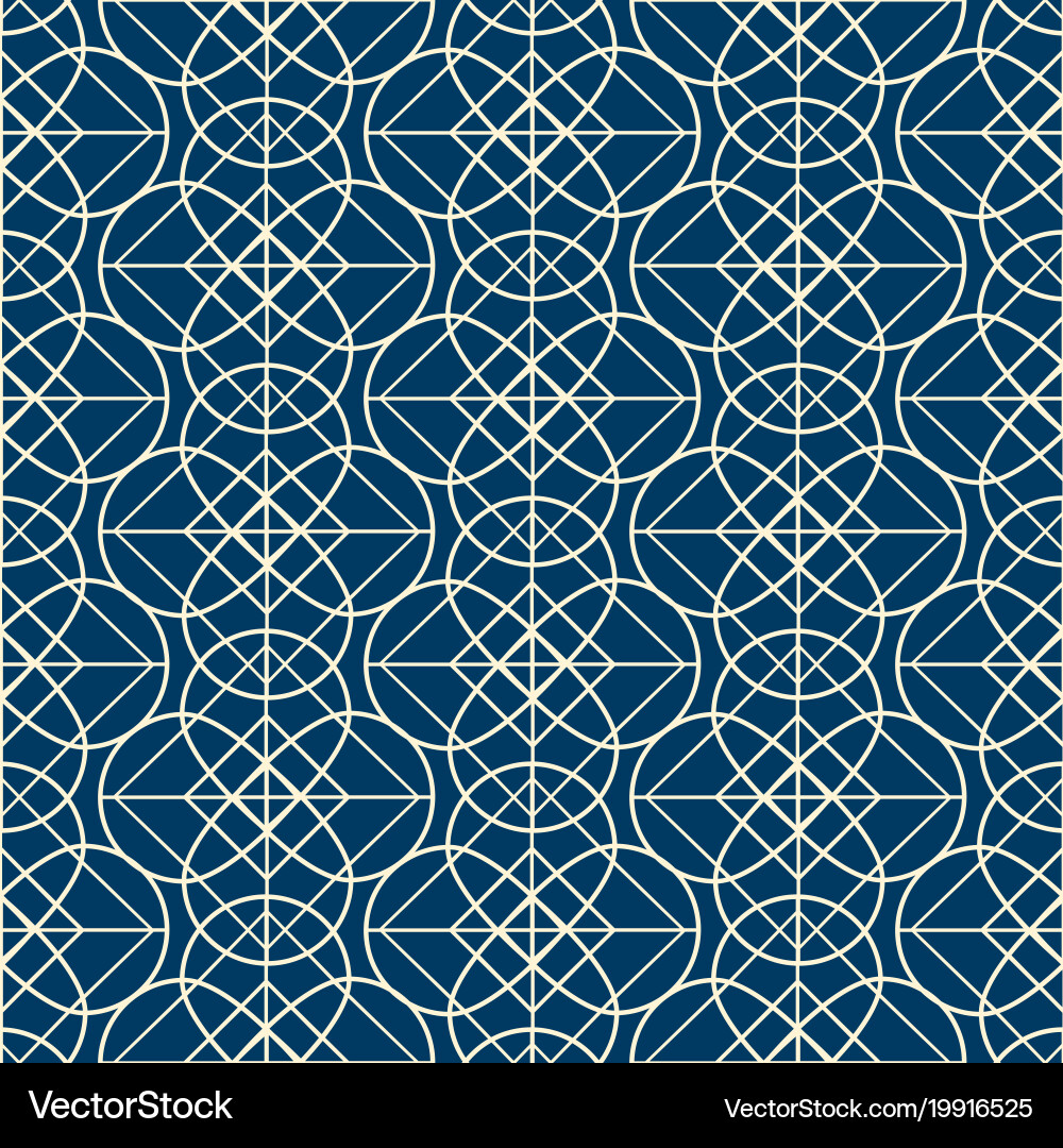 Geometrical seamless pattern in linear design vector image