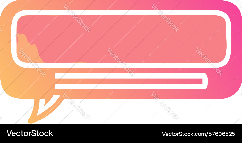 Gradient speech bubble for dynamic visual vector image