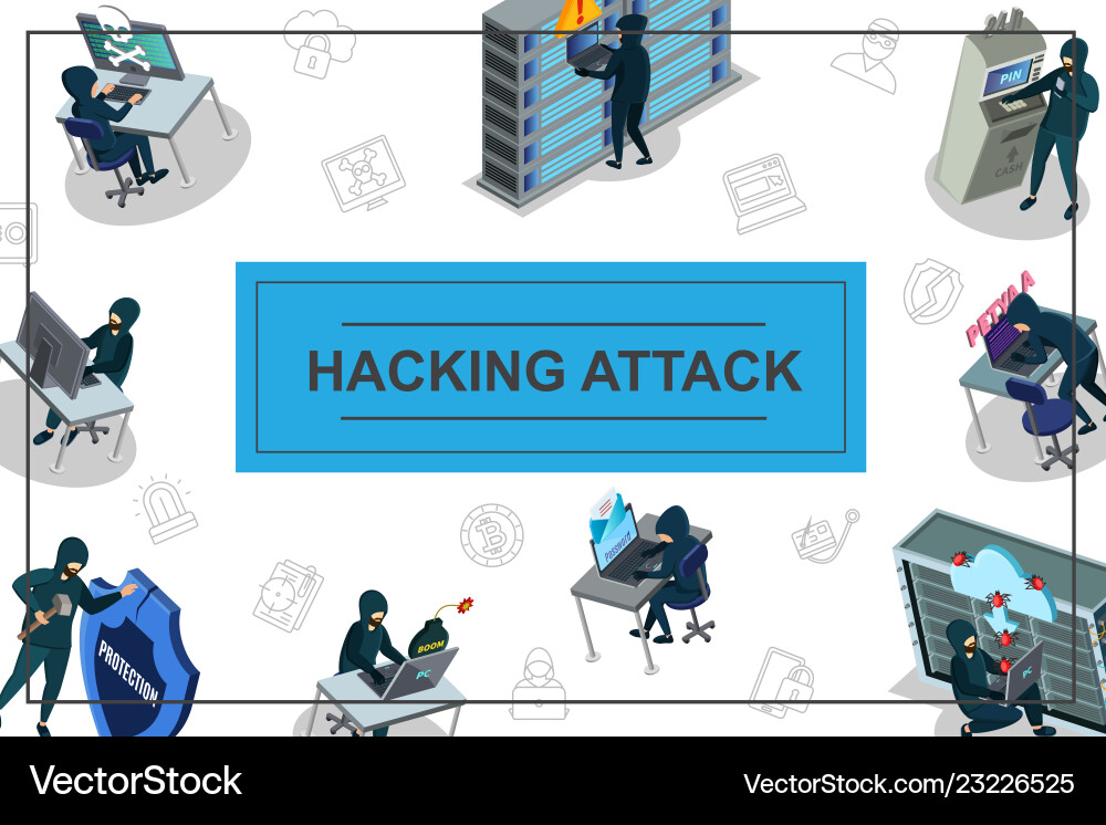 Hacker Activity Concept vector image
