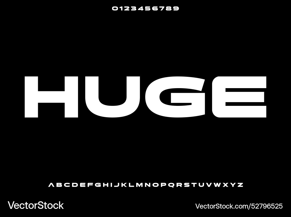 Modern Display Font - Bold & Trendy Vector Image