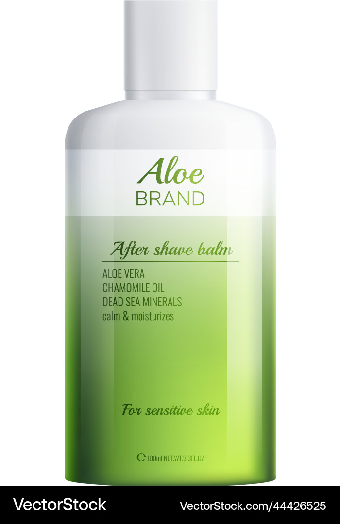 Realistic aloe balm Realistic aloe balm Vector Image