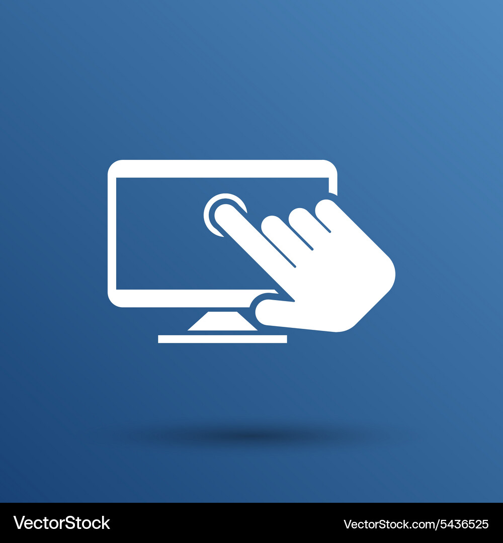 Touchscreen Interaction Icon Vector Image