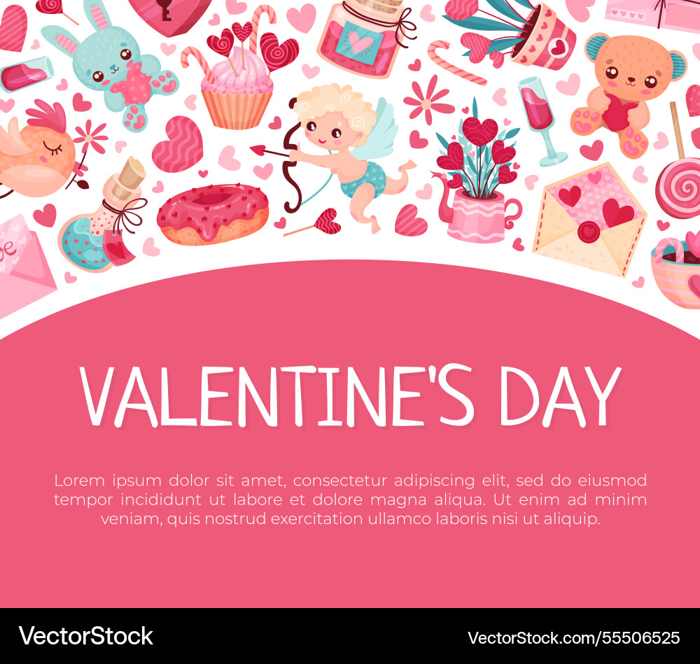 Valentines day symbol and attribute with heart vector image