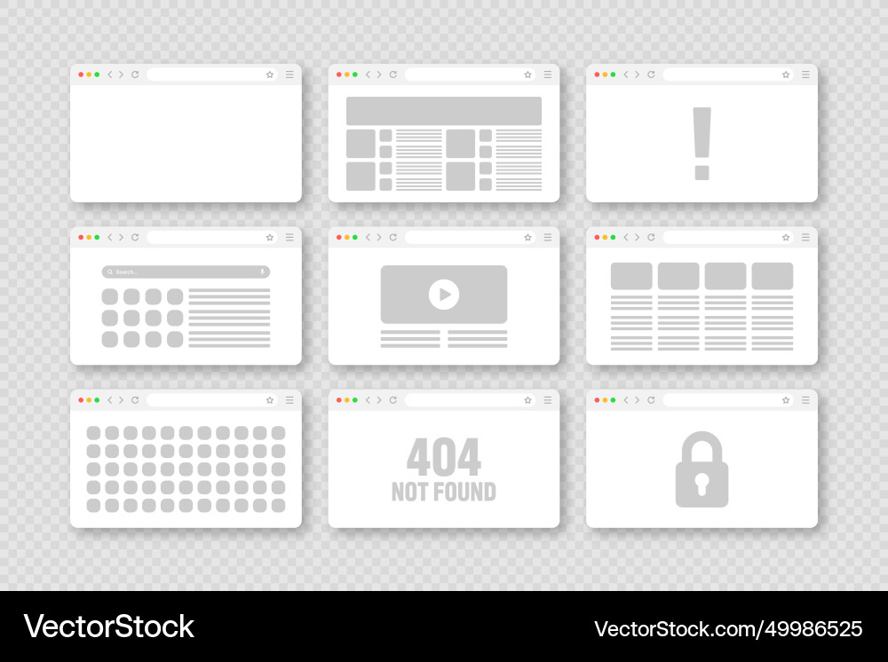 Web-Browser-Fensterseiten-Layout mit toolbar Web-Browser-Fensterseiten-Layout mit toolbar vektorbild