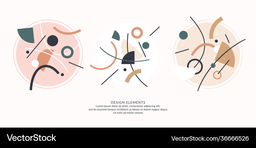 Abstract elements in retro style a template Vector Image