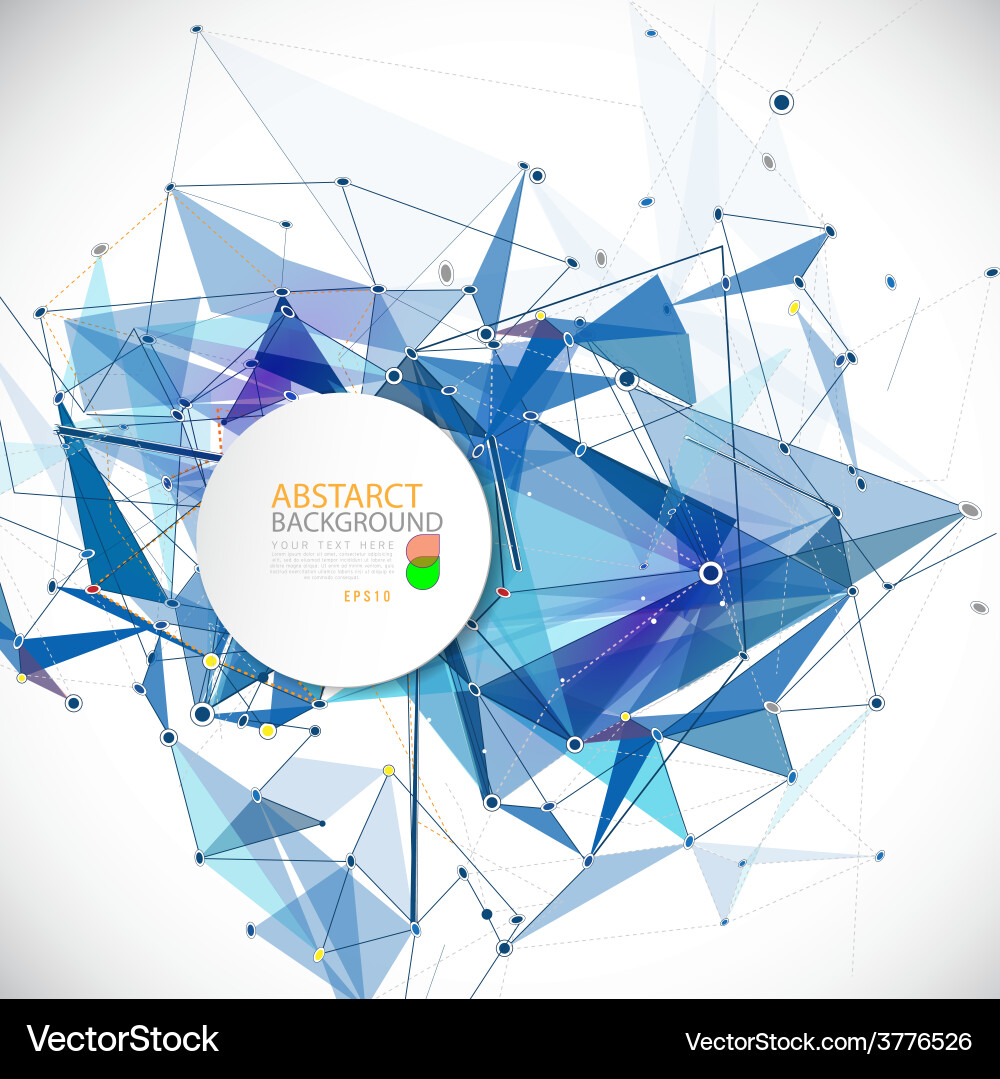 Abstract mesh background lines and shapes vector image