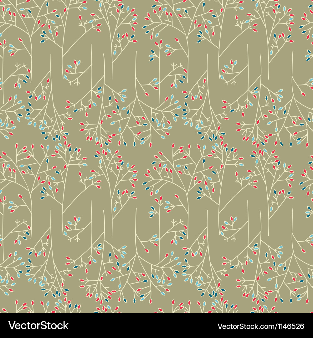 Abstract trees seamless pattern background Vector Image