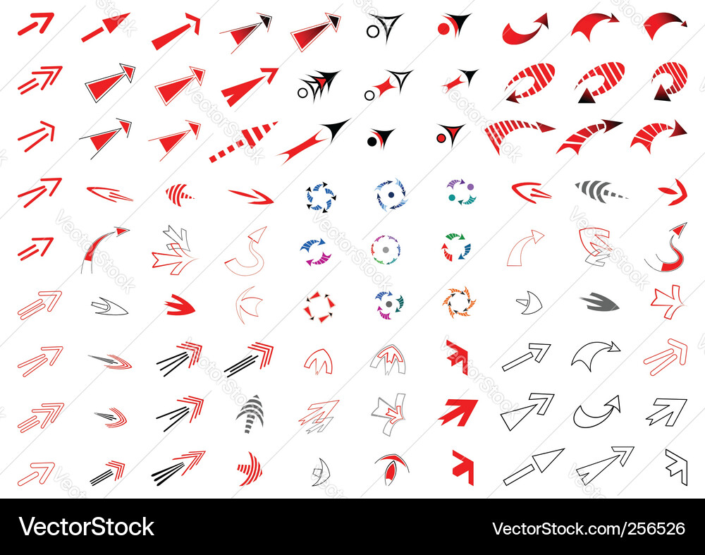 Arrow Element Collection Vector Image