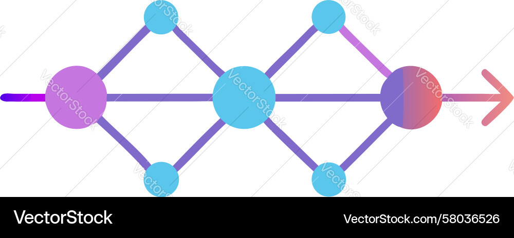 Data Flow & Process Nodes Vector Image