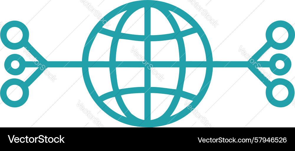 Distributed Global Network Icon Vector Image