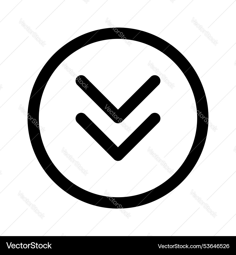 Down arrow Royalty Free Vector Image - VectorStock