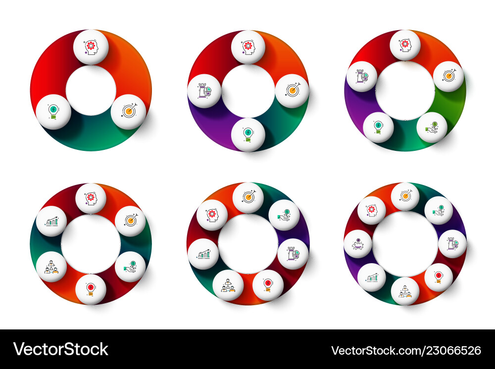 Gradient circle elements for infographic Gradient circle elements for infographic vector image