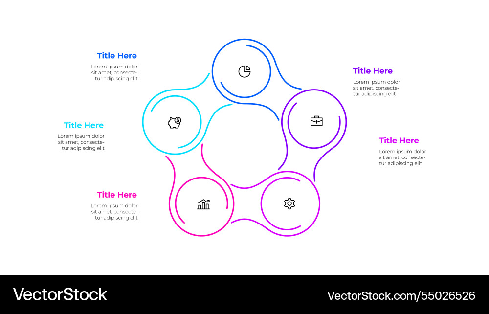 Infographic element of cycle diagram template Infographic element of cycle diagram template vector image