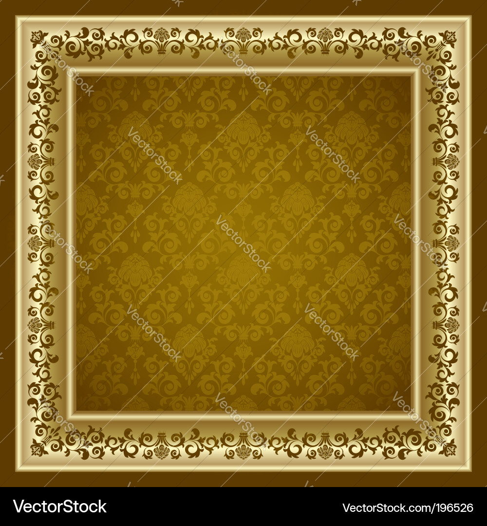 Ornate Golden Frame vector image