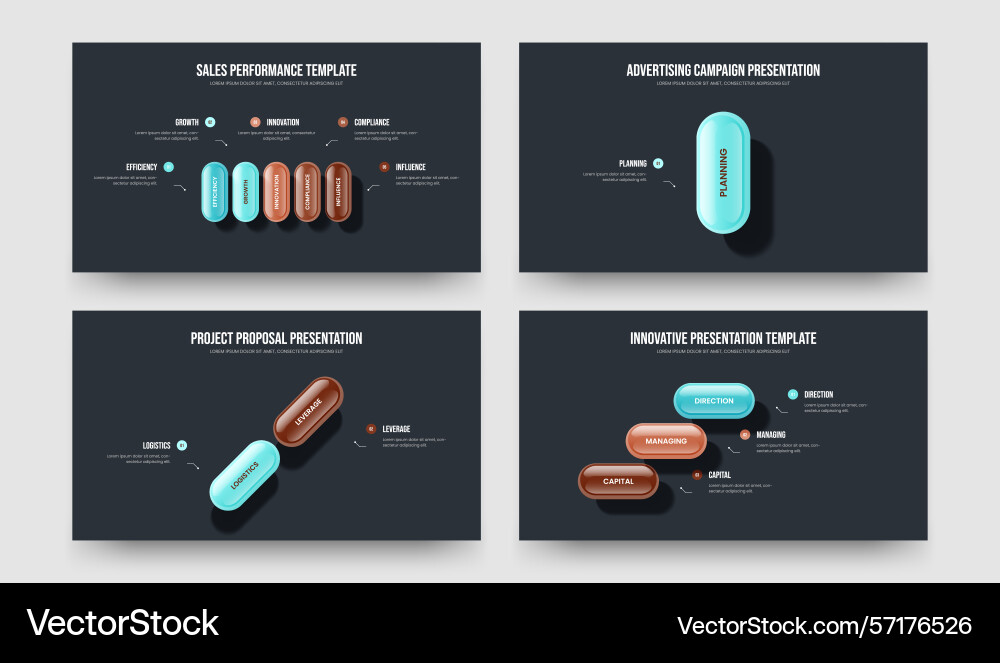 Project showcase five one two three element Vector Image