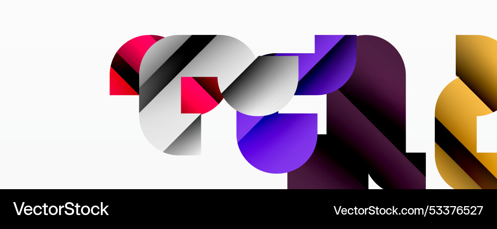 Abstract background colorful geometric curve vector image