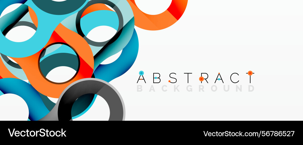 Abstract design features colorful overlapping Vector Image
