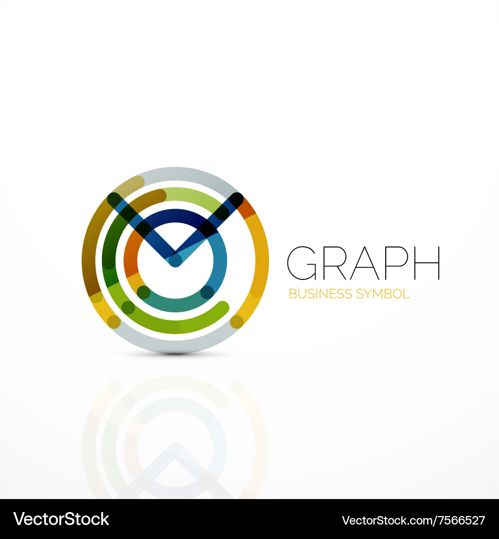 Abstract logo idea linear chart or graph Vector Image