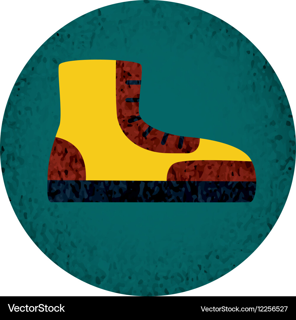 Boot fat icon with textured elements Vector Image