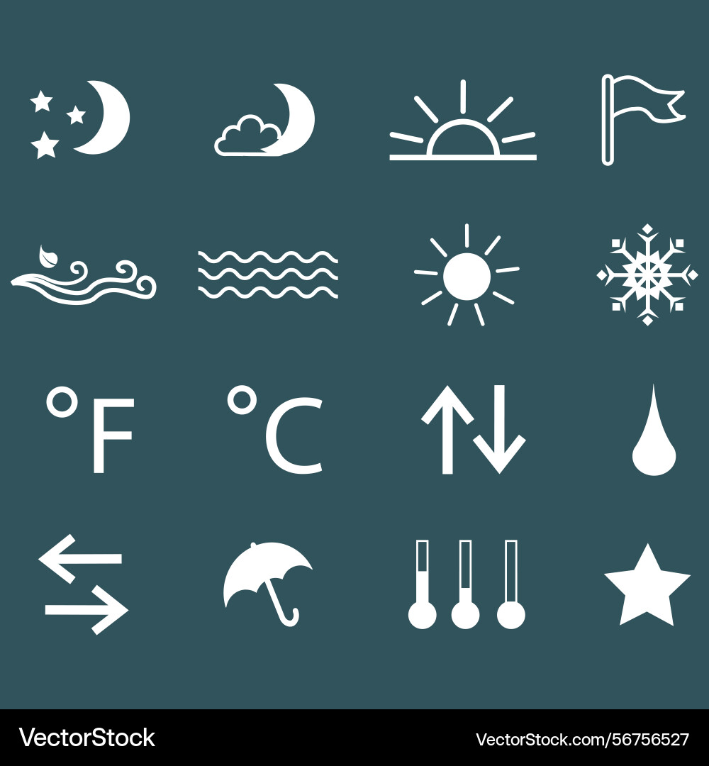 Clouds icons set of in different form Vector Image